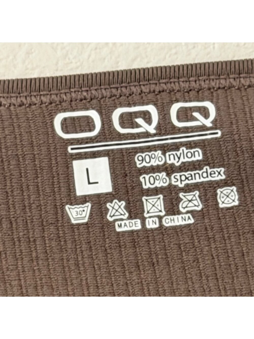 OQQ Womens Light Brown Long-Sleeve Ribbed Bodysuit Sz Large - Picture 8 of 12
